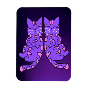 Paars Kitten Twins Magnet Magneet
