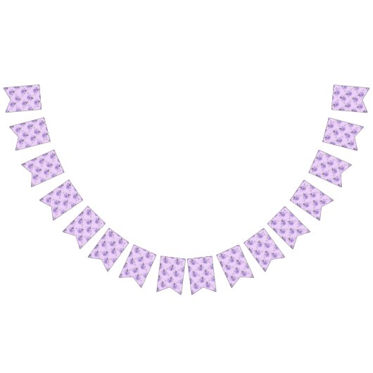 Paars kleurrijk flessenpatroon vlaggetjes (Alle)