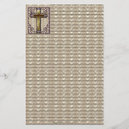 Paars kruisgelijnd Briefpapier (Voorkant)