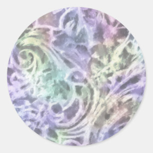 Paars kunstontwerp voor lavender ronde sticker
