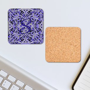 Paars Lace Pattern Bier Onderzetter