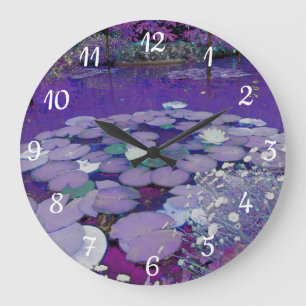 Paars Lake Dreaming Clock Grote Klok