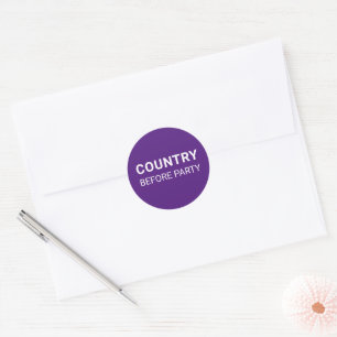 Paars Land Voor Partij Politiek Ronde Sticker