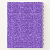 Paars Lavende Glitter Sketch Book Personalized Notitieboek (Achterkant)