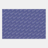 Paars lavender Afstuderen Vlakke set van 3 vellen (Voorkant 2)