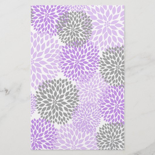 Paars lavender Dahlia Scrapbook-papier Briefpapier (Voorkant)