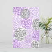 Paars lavender Dahlia Scrapbook-papier Briefpapier (Staand voorkant)