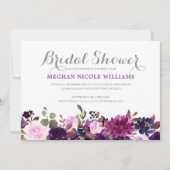 Paars Lavender Floral Boho Vrijgezellenfeest Kaart (Voorkant)