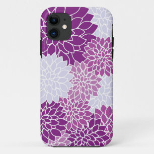 Paars lavender Flowers Patroon iPhone 11 Hoesje