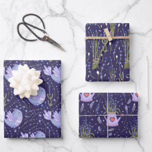  Paars Lavender Inpakpapier Vel