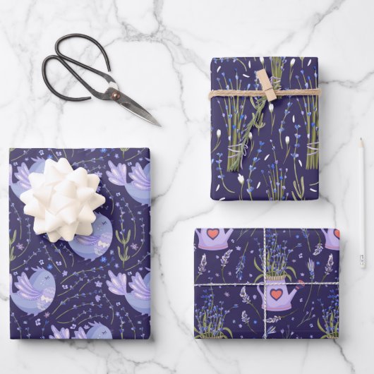 Paars Lavender Inpakpapier Vel (Voorkant)