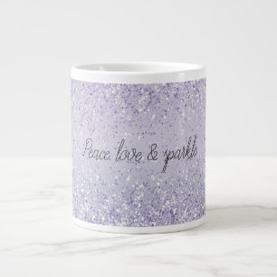 Paars Lavender Ombre Glitter Sparkle Extra Grote Beker