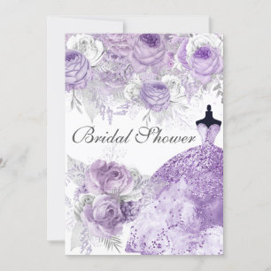 Paars lavender Roos Dress Vrijgezellenfeest Kaart