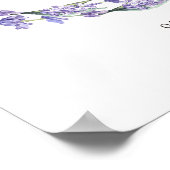 Paars Lavender Wreath Wedding Poster (Hoek)