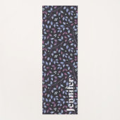 Paars leder & bessen & naam of monogram Yoga Mat (Voorkant)