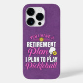 Paars leder Funny Pickleball Case-Mate iPhone Case (Achterkant)