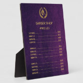 Paars leder in de winkel fotoplaat (Zijkant)