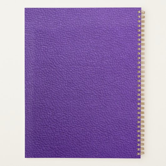 Paars leder planner (Achterkant)