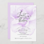 Paars leeft in bloei, Britse doucheuitnodiging Kaart (Voorkant / Achterkant)