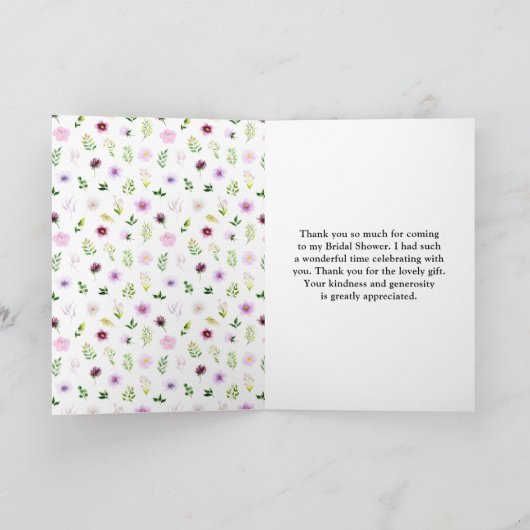 Paars lentekort Vrijgezellenfeest Bedankkaart (Binnen)