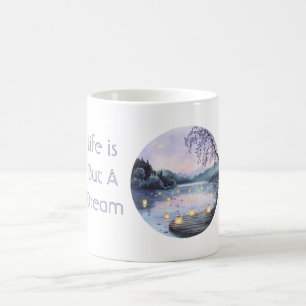 Paars Leven is een droom Lantaarns op Water Koffiemok