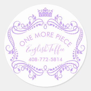 Paars Lijst met kuit en kruipen Ronde Sticker