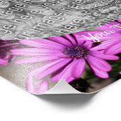 Paars Lijst Sjabloon Foto Afdruk (Hoek)