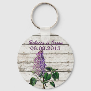 paars lila bruiloft met witgewassen schuur sleutelhanger