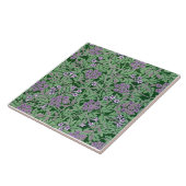 Paars-Lila, floreel patroon Tegeltje (Zijkant)