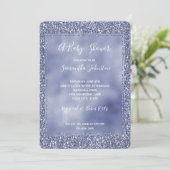 Paars Lila Glitz Glam Glitter Sparkle Kaart (Staand voorkant)