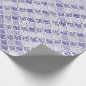 Paars Lila Pearl Glitter Mermaid    Cadeaupapier (Hoek)