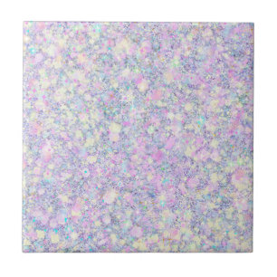 Paars Lila Roze Opalescent Faux Glitter Solid Tegeltje
