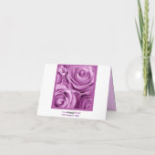 PAARS LILAC Dank Je - Bruidsfeest Bedankkaart (Achterkant)