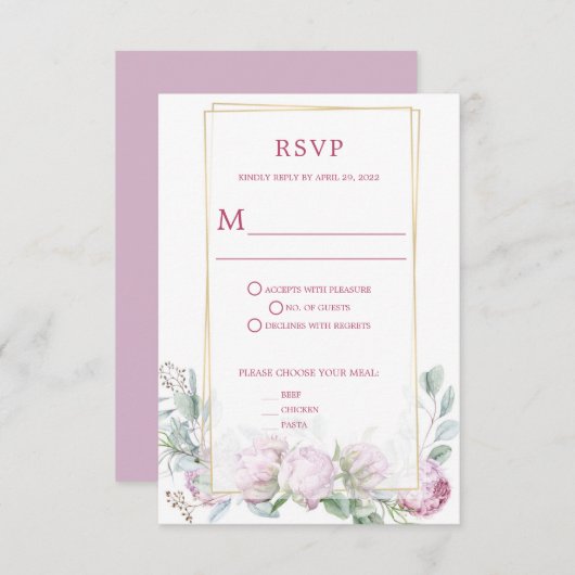 Paars Lilacs RSVP - Amy (Voorkant / Achterkant)