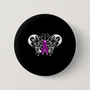 Paars lint vlinder epilepsie bewustzijn ronde button 5,7 cm