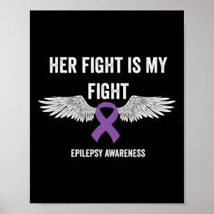 Paars lint voor epilepsiebewustzijn - Epilepsiebew Poster