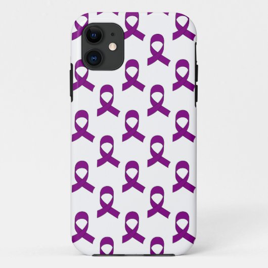 Paars lintpatroon Case-Mate iPhone case (Achterkant)