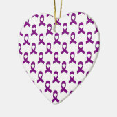 Paars lintpatroon keramisch ornament (Links)