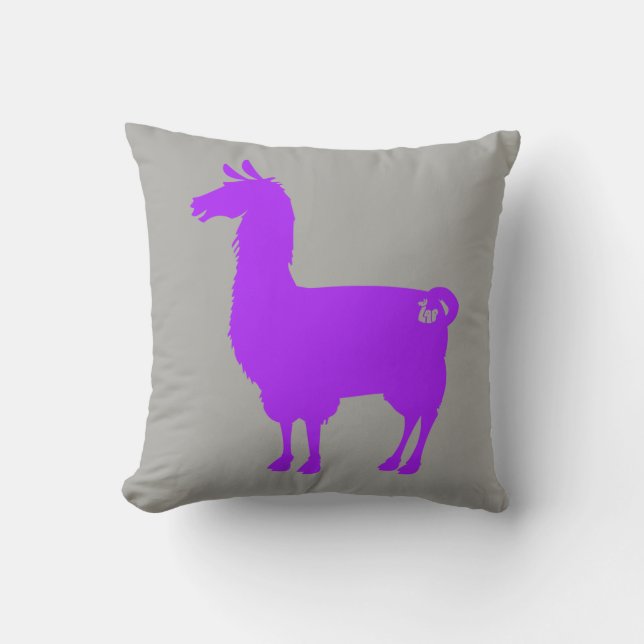 Paars Llama Pillow Kussen (Voorkant)