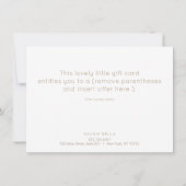 Paars Lotus Mandala Salon Spa Gift Certificate (Achterkant)