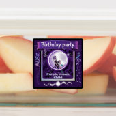 Paars maan kind labels (Aangebracht)