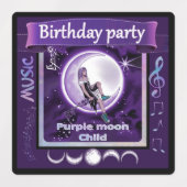 Paars maan kind labels (Design 1)