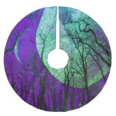 Paars maanbos past de rok van de kleurenboom aan kerstboom rok (Voorkant)