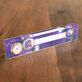 Paars-maankind Naambordje (Zijkant)