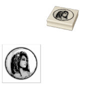 Paars-maankind Rubberstempel (Gestempeld)