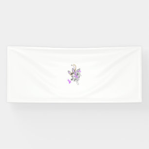 Paars-Magenta, Reddisch Sinaasappel, Tealish Banne Spandoek
