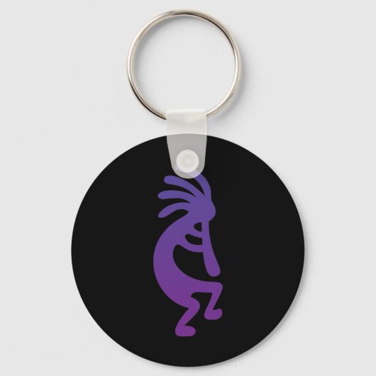 Paars Magic Kokopelli Sleutelhanger (Voorkant)