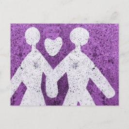 Paars man en liefdevolle vrouwen in Italië Briefkaart