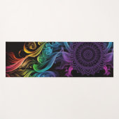Paars Mandala Bold Black Colorful Chakra Yogamat (Voorkant (horizontaal))