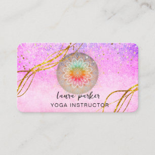 Paars Mandala Gold Meditation Holistic Visitekaartje